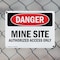 Signmission Mine Site Authorized Access Only Danger Sign, Plastic, 10in W x 7in L, 2PK OS-2PACK-DS-P-710-L-1912 - alternate 3